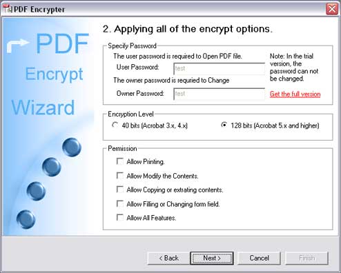 PDF Encrypt Tool 3.50 screenshot