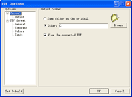 PDF to Image Converter Pro setting window